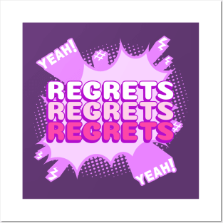 Funny Regrets Remorse Cartoon YOLO Blast Posters and Art